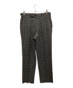 SOVEREIGNソブリン）の古着「チェック オフィサー パンツ」｜ブラウン