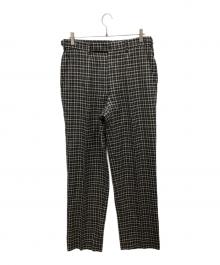 SOVEREIGN（ソブリン）の古着「チェック オフィサー パンツ」｜ブラウン