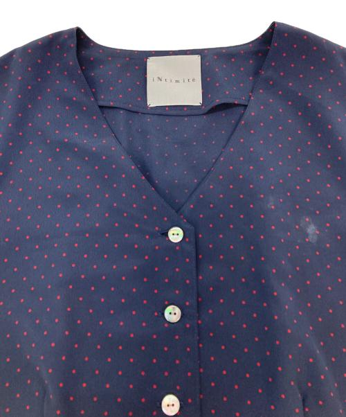 INTIMITE（アンティミテ）iNtimite (アンティミテ) ノースリーブワンピース ネイビー サイズ:Ｓの古着・服飾アイテム