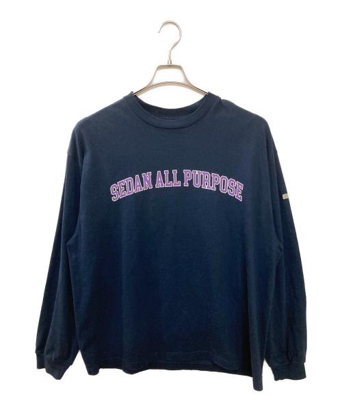 SEDAN ALL-PURPOSE（セダンオールパーパス）SEDAN ALL-PURPOSE (セダンオールパーパス) Arch Logo L/S Tee ネイビー サイズ:XXLの古着・服飾アイテム