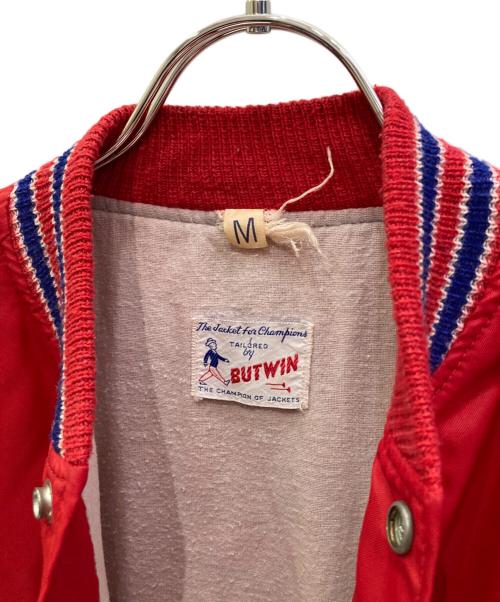 butwin（バトウィン）butwin (バトウィン) ヴィンテージスタジャン レッド サイズ:Mの古着・服飾アイテム