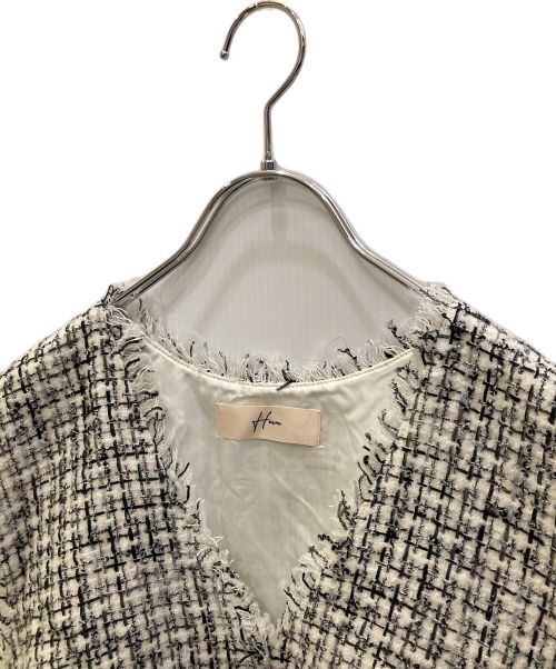 Heve（ヘイヴ）Heve (ヘイヴ) ツイードジレ ホワイト サイズ:F 未使用品の古着・服飾アイテム