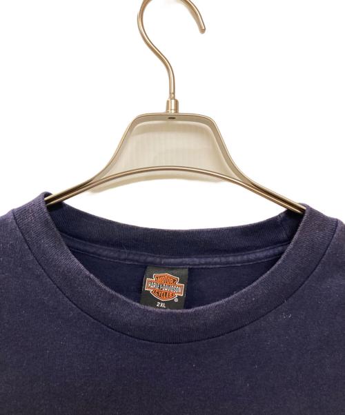 HARLEY-DAVIDSON（ハーレーダビッドソン）HARLEY-DAVIDSON (ハーレーダビッドソン) プリントTシャツ ネイビー サイズ:2XLの古着・服飾アイテム