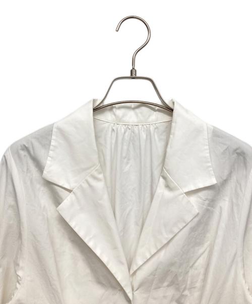 FRAY ID（フレイ アイディー）FRAY ID (フレイ アイディー) ボリュームスリーブシャツワンピ ホワイト サイズ:1の古着・服飾アイテム