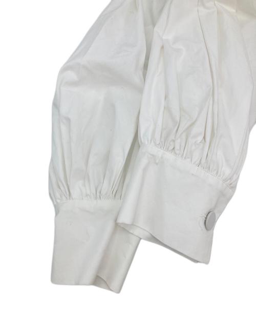 FRAY ID（フレイ アイディー）FRAY ID (フレイ アイディー) ボリュームスリーブシャツワンピ ホワイト サイズ:1の古着・服飾アイテム