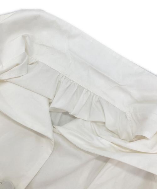 FRAY ID（フレイ アイディー）FRAY ID (フレイ アイディー) ボリュームスリーブシャツワンピ ホワイト サイズ:1の古着・服飾アイテム