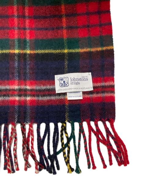 JOHNSTONS OF ELGIN（ジョンストンズオブエルガン）JOHNSTONS OF ELGIN (ジョンストンズオブエルガン) カシミヤマフラー レッドの古着・服飾アイテム
