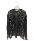 MAISON SPECIALメゾンスペシャル）の古着「メッシュカットソー」｜ブラック