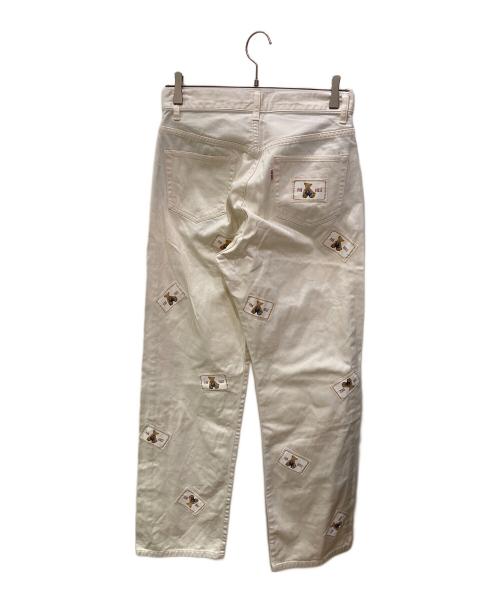 PINK HOUSE（ピンクハウス）PINK HOUSE (ピンクハウス) テディベアワッペンカラーパンツ ホワイト サイズ:不明(実寸サイズをご確認ください)の古着・服飾アイテム