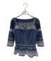 PINK HOUSE（ピンクハウス）の古着「刺繍デニムブラウス」｜インディゴ