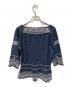 PINK HOUSE (ピンクハウス) 刺繍デニムブラウス インディゴ サイズ:不明(実寸サイズをご確認ください)：3000円