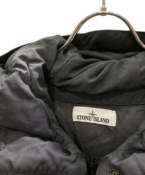 STONE ISLAND（ストーンアイランド）STONE ISLAND (ストーンアイランド) ガーメントダイナイロンフーデッドダウンジャケット グレー サイズ:XLの古着・服飾アイテム