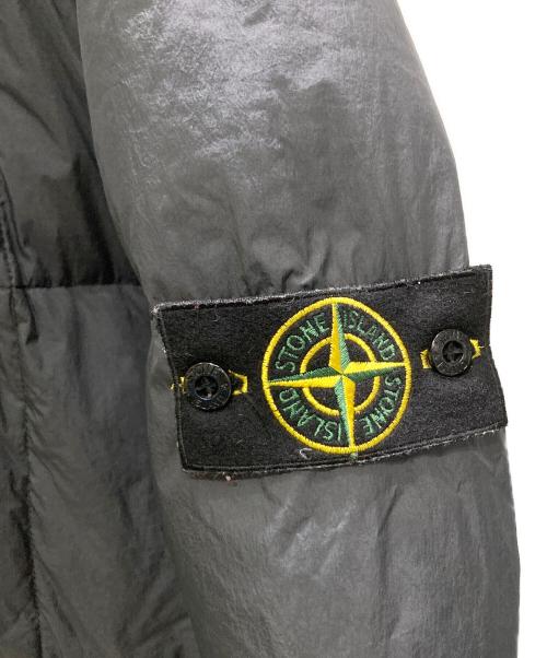 STONE ISLAND（ストーンアイランド）STONE ISLAND (ストーンアイランド) ガーメントダイナイロンフーデッドダウンジャケット グレー サイズ:XLの古着・服飾アイテム