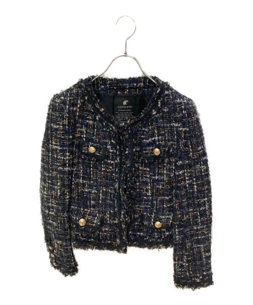 LOVELESS（ラブレス）LOVELESS (ラブレス) ツイードジャケット ネイビー サイズ:34の古着・服飾アイテム