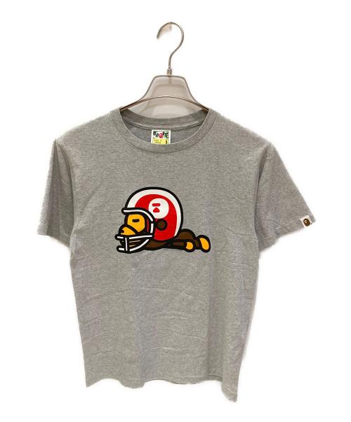 A BATHING APE（ア ベイシング エイプ）A BATHING APE (ア ベイシング エイプ) BABY MILO  Tシャツ グレー サイズ:Sの古着・服飾アイテム