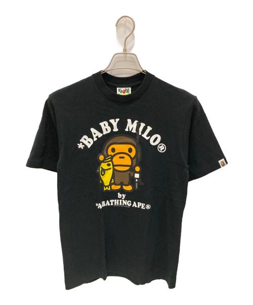 A BATHING APE（ア ベイシング エイプ）A BATHING APE (ア ベイシング エイプ) BABY MILO Tシャツ ブラック サイズ:Sの古着・服飾アイテム