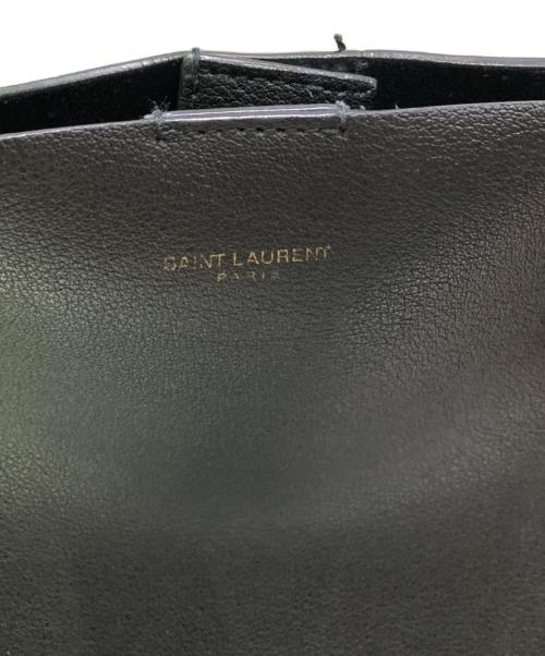 Saint Laurent Paris（サンローランパリ）Saint Laurent Paris (サンローランパリ) レザートートバッグ ブラックの古着・服飾アイテム