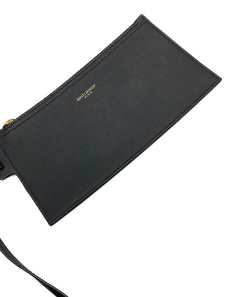 Saint Laurent Paris（サンローランパリ）Saint Laurent Paris (サンローランパリ) レザートートバッグ ブラックの古着・服飾アイテム