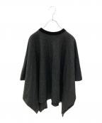 nellネル）の古着「ウールジャージーポンチョ」｜グレー