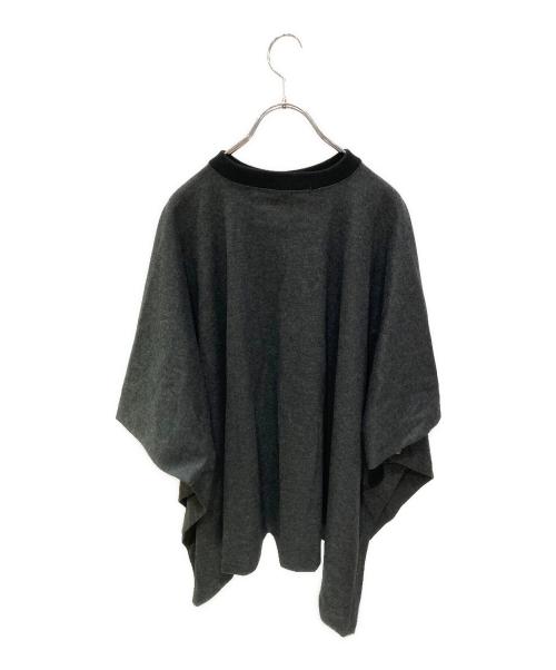nell（ネル）nell (ネル) ウールジャージーポンチョ グレー サイズ:ーの古着・服飾アイテム