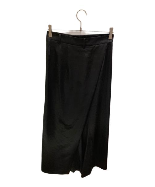 styling/（スタイリング）styling/ (スタイリング) kei shirahata (ケイシラハタ) バックラップサテンスカート ブラックの古着・服飾アイテム