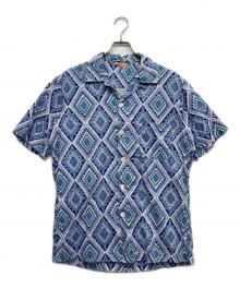 JANTZEN（ジャンセン）の古着「50's 半袖総柄シャツ」｜ブルー