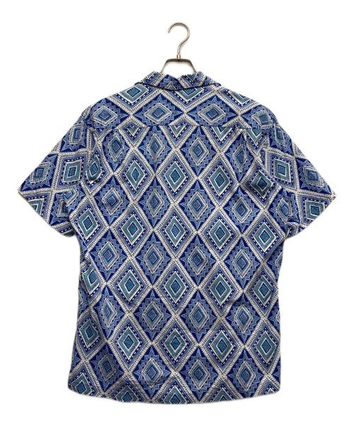 JANTZEN（ジャンセン）JANTZEN (ジャンセン) 50's 半袖総柄シャツ ブルー サイズ:Mの古着・服飾アイテム