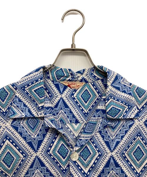 JANTZEN（ジャンセン）JANTZEN (ジャンセン) 50's 半袖総柄シャツ ブルー サイズ:Mの古着・服飾アイテム