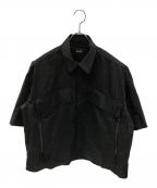 D-VECディーベック）の古着「RECYCLED NYLON S/S SHIRT」｜ブラック