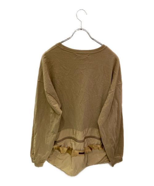 REMI RELIEF（レミレリーフ）REMI RELIEF (レミレリーフ) BRIEFING (ブリーフィング) ナイロン切替長袖カットソー ブラウン サイズ:Lの古着・服飾アイテム