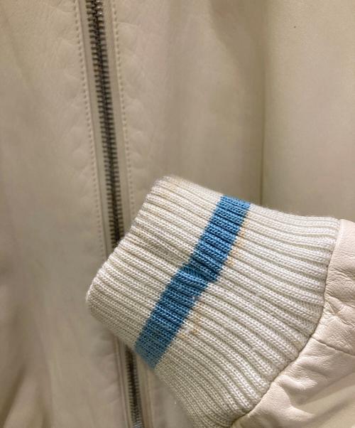 COACH（コーチ）COACH (コーチ) レザージャケット ホワイト サイズ:Lの古着・服飾アイテム