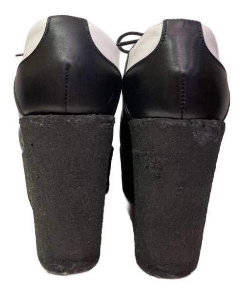 CELINE（セリーヌ）CELINE (セリーヌ) プラットフォームシューズ ブラック×ホワイト サイズ:38の古着・服飾アイテム