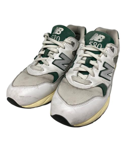NEW BALANCE（ニューバランス）NEW BALANCE (ニューバランス) スニーカー ホワイト×グリーン サイズ:27㎝の古着・服飾アイテム