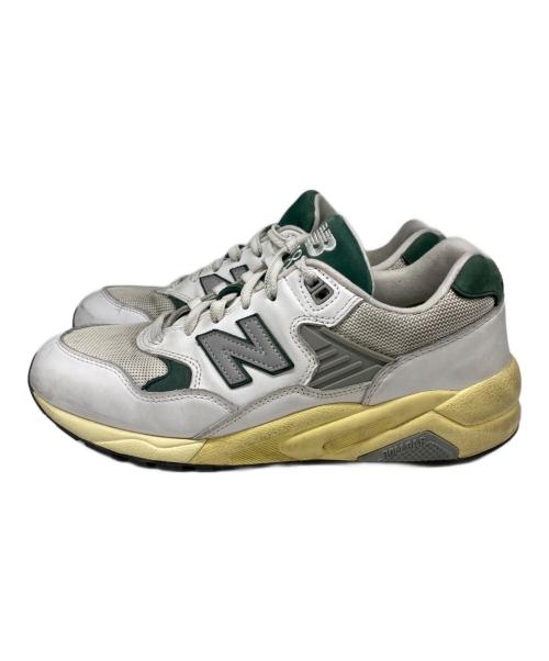 NEW BALANCE（ニューバランス）NEW BALANCE (ニューバランス) スニーカー ホワイト×グリーン サイズ:27㎝の古着・服飾アイテム