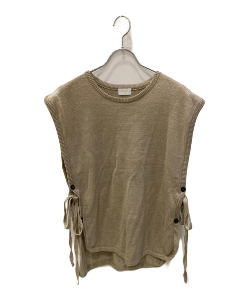URU（ウル）URU (ウル) リネンベスト ベージュ サイズ:FREEの古着・服飾アイテム