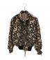 PINK HOUSE（ピンクハウス）の古着「花柄フリルブルゾン」｜ブラック