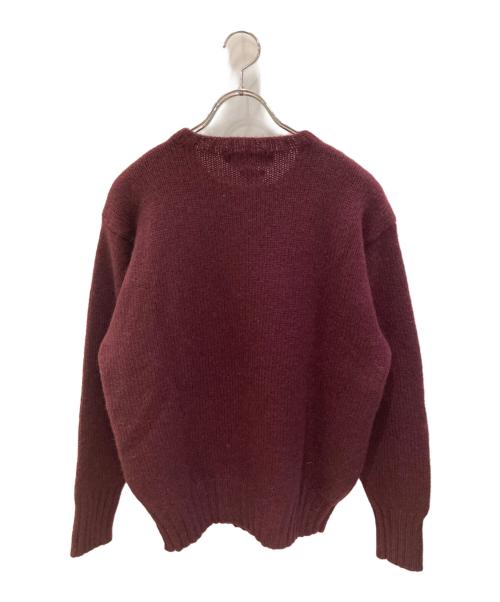 POLO RALPH LAUREN（ポロ・ラルフローレン）POLO RALPH LAUREN (ポロ・ラルフローレン) 古着ダッフルポロベアウールニット ボルドー サイズ:Lの古着・服飾アイテム