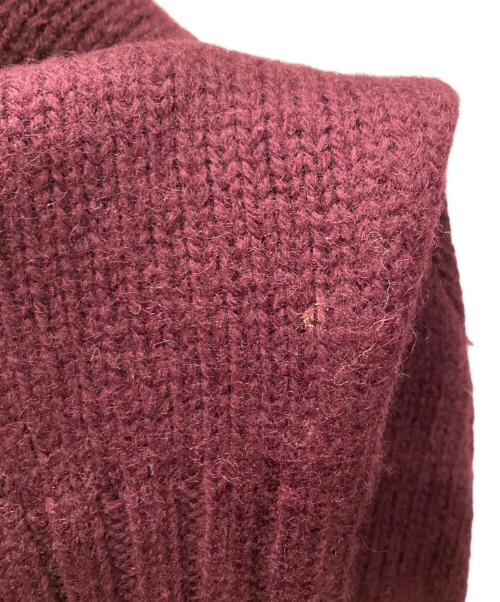 POLO RALPH LAUREN（ポロ・ラルフローレン）POLO RALPH LAUREN (ポロ・ラルフローレン) 古着ダッフルポロベアウールニット ボルドー サイズ:Lの古着・服飾アイテム