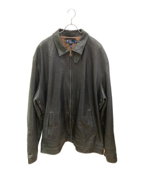 POLO RALPH LAUREN（ポロ・ラルフローレン）POLO RALPH LAUREN (ポロ・ラルフローレン) 90'sラムレザースイングトップ ブラック サイズ:2XLTの古着・服飾アイテム