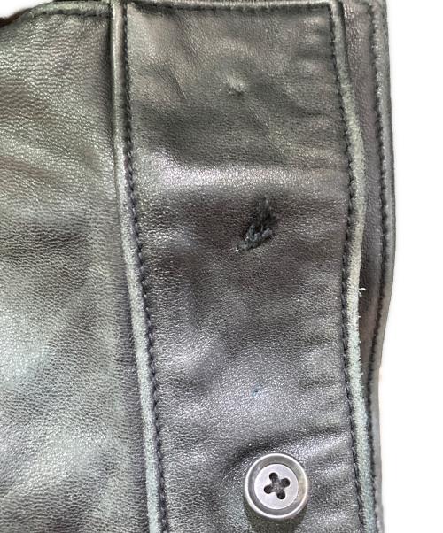 POLO RALPH LAUREN（ポロ・ラルフローレン）POLO RALPH LAUREN (ポロ・ラルフローレン) 90'sラムレザースイングトップ ブラック サイズ:2XLTの古着・服飾アイテム