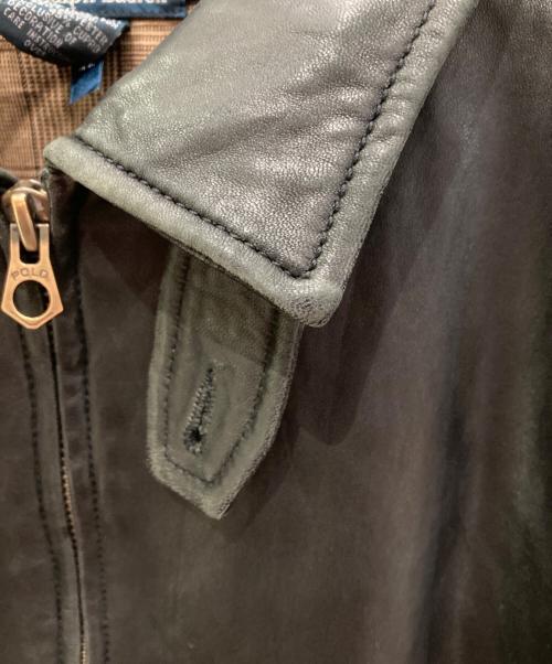 POLO RALPH LAUREN（ポロ・ラルフローレン）POLO RALPH LAUREN (ポロ・ラルフローレン) 90'sラムレザースイングトップ ブラック サイズ:2XLTの古着・服飾アイテム