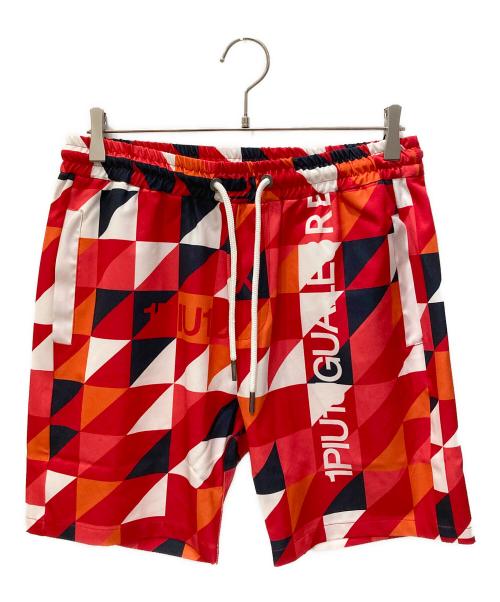 1PIU1UGUALE3 RELAX（ウノピゥウノウグァーレトレ リラックス）1PIU1UGUALE3 RELAX (ウノピゥウノウグァーレトレ リラックス) ロゴ総柄セットアップジャージ レッド サイズ:Lの古着・服飾アイテム