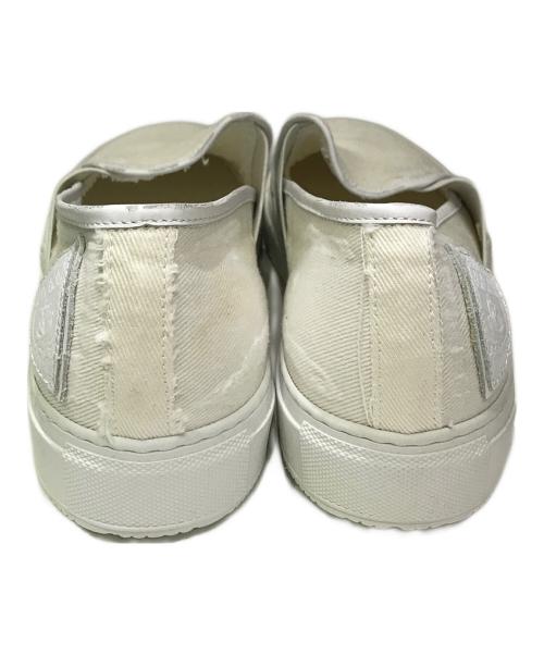 PHILIPPE MODEL（フィリップ モデル）PHILIPPE MODEL (フィリップ モデル) ダメージ加工スリッポン ホワイト サイズ:42の古着・服飾アイテム