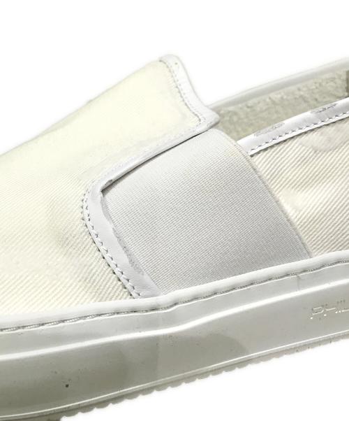 PHILIPPE MODEL（フィリップ モデル）PHILIPPE MODEL (フィリップ モデル) ダメージ加工スリッポン ホワイト サイズ:42の古着・服飾アイテム