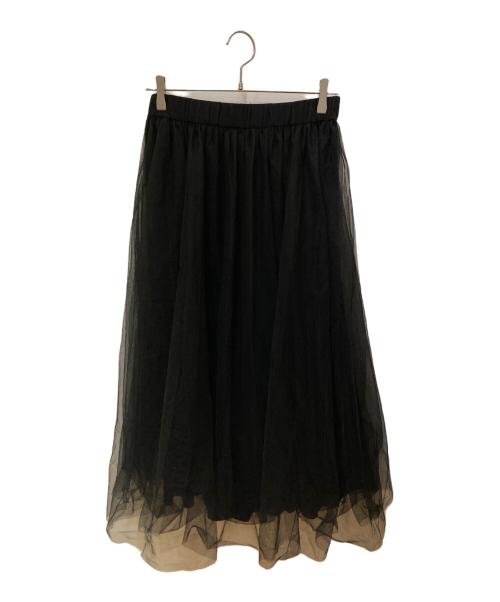 E by eclat（イーバイエクラ）E by eclat (イーバイエクラ) 大人チュールスカート ブラック サイズ:38の古着・服飾アイテム