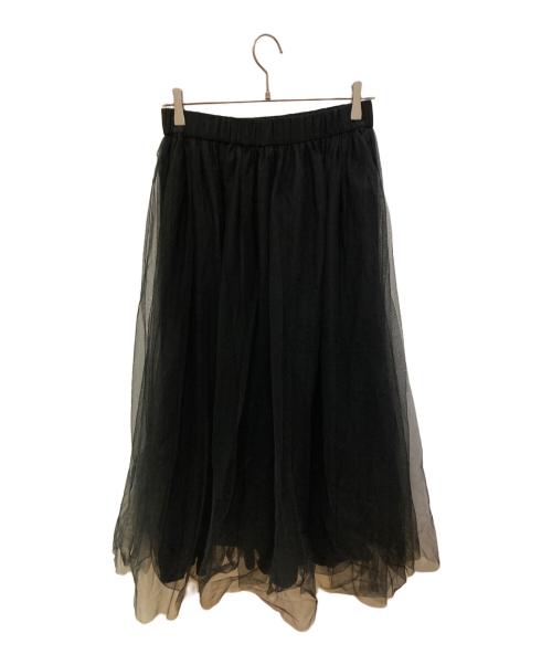 E by eclat（イーバイエクラ）E by eclat (イーバイエクラ) 大人チュールスカート ブラック サイズ:38の古着・服飾アイテム