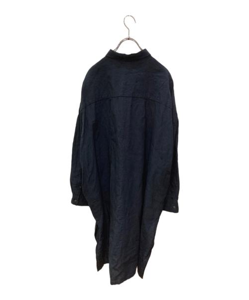 journal standard luxe（ジャーナルスタンダード ラックス）journal standard luxe (ジャーナルスタンダード リュクス) 40リネン チュニックシャツ ネイビー サイズ:不明(実寸サイズを実寸サイズをご確認ください)の古着・服飾アイテム