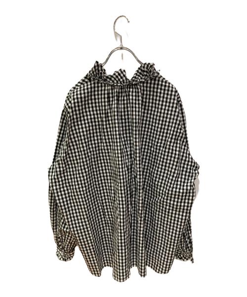journal standard luxe（ジャーナルスタンダード ラックス）journal standard luxe (ジャーナルスタンダード リュクス) ギンガムフリルブラウス ブラック サイズ:不明(実寸サイズをご確認ください)の古着・服飾アイテム