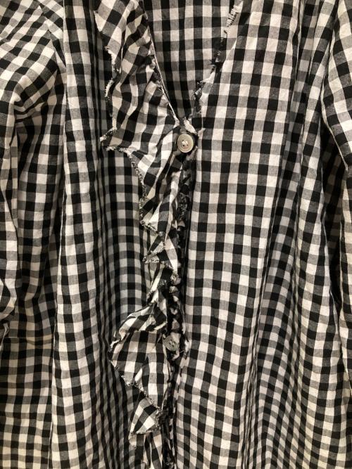 journal standard luxe（ジャーナルスタンダード ラックス）journal standard luxe (ジャーナルスタンダード リュクス) ギンガムフリルブラウス ブラック サイズ:不明(実寸サイズをご確認ください)の古着・服飾アイテム