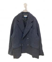 MAISON SPECIAL（メゾンスペシャル）の古着「ツイードプライムオーバーテーラードジャケット」｜ネイビー